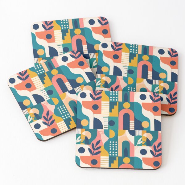 Item preview, Mid Century Modern Abstract Pattern | Scandinavian Geometric Wall Art designed and sold by My Gluten Free Life UK.