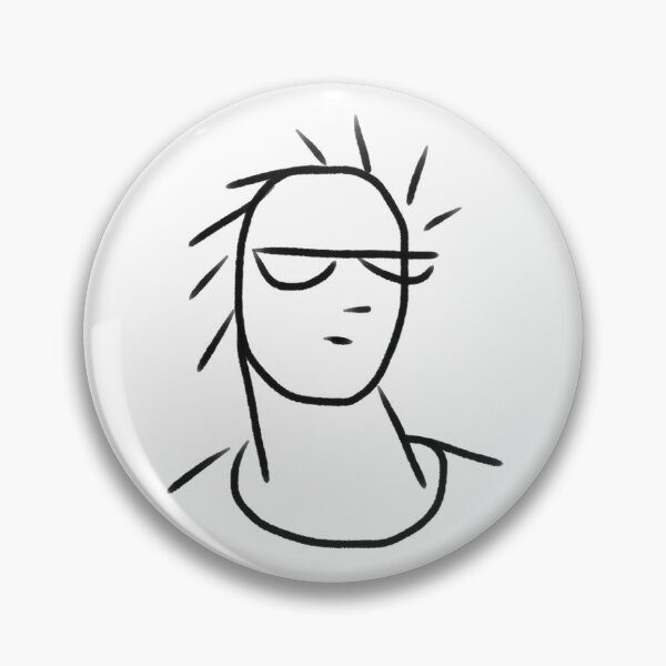 Item preview, Unique People and Facial Expressions. Man wearing specs and with weird hair style. designed and sold by Wiggly Lines.