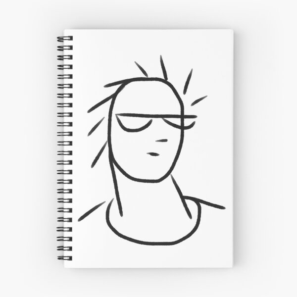 Item preview, Unique People and Facial Expressions. Man wearing specs and with weird hair style. designed and sold by Wiggly Lines.