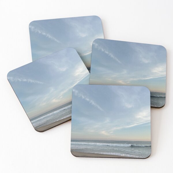 Item preview, Pastel-colored twilight on a tranquil ocean beach designed and sold by Art of Momenz.