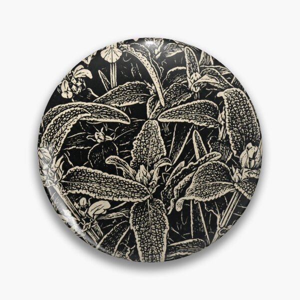 Item preview, Unique Ground Florals | Botanical Linocut Sticker & Postcard designed and sold by Linoluca.