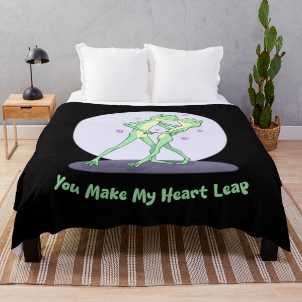 Item preview, Cute Dancing Frog Couple - You Make My Heart Leap designed and sold by Lily's World.
