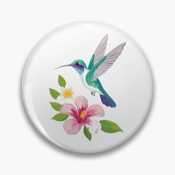 Item preview, Tropical Hummingbird and Hibiscus Illustration designed and sold by NatalyCosta.