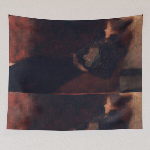 Item preview, Lady by the Fireside Moody Portrait designed and sold by artofuniverse.