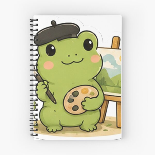 Item preview, Cute Frog Painter Sticker designed and sold by denybz.