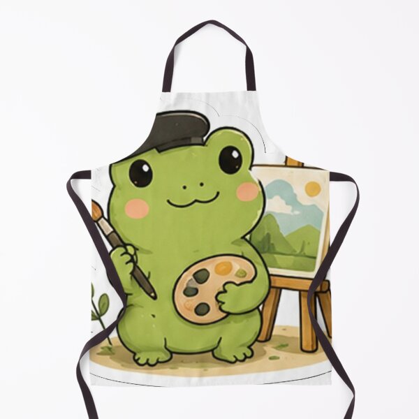 Item preview, Cute Frog Painter Sticker designed and sold by denybz.