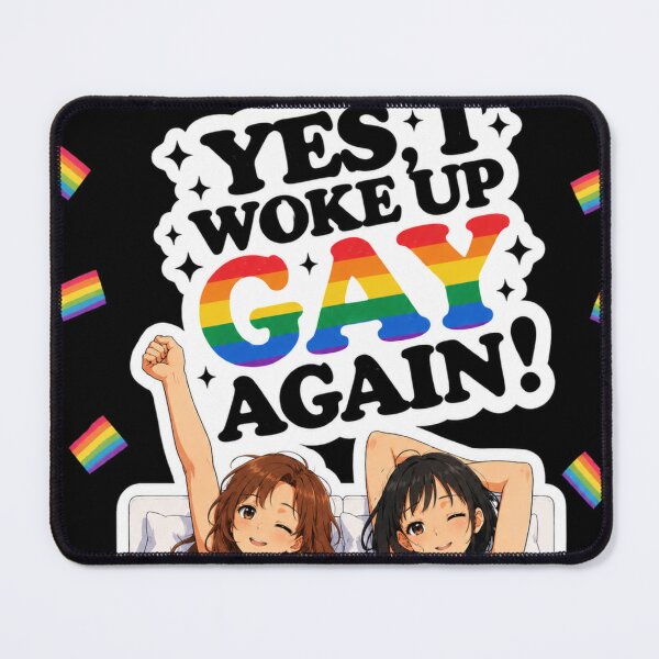 Item preview, Yes I Woke Up Gay Again – Cute Anime Lesbian Couple Pride Quote designed and sold by Jlespors09.