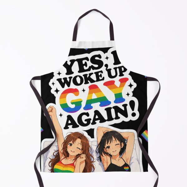 Item preview, Yes I Woke Up Gay Again – Cute Anime Lesbian Couple Pride Quote designed and sold by Jlespors09.