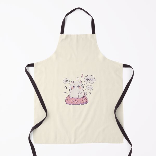 Item preview, "Overthinking Club – President Since Birth" | Cute Anxious Cat on Brain Design | Funny Mental Health Quote Art designed and sold by Arobinoz.