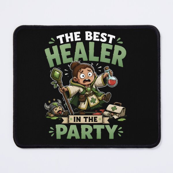 Item preview, Healer In The Party Funny RPG Gaming Design designed and sold by BadhbhArt.