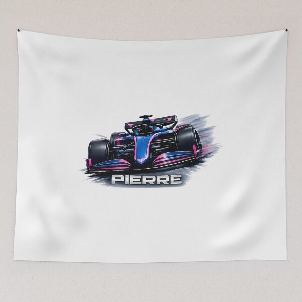 Item preview, Pierre Formula Racing Car Retro Motorsport Illustration designed and sold by KawaiiOrbit.