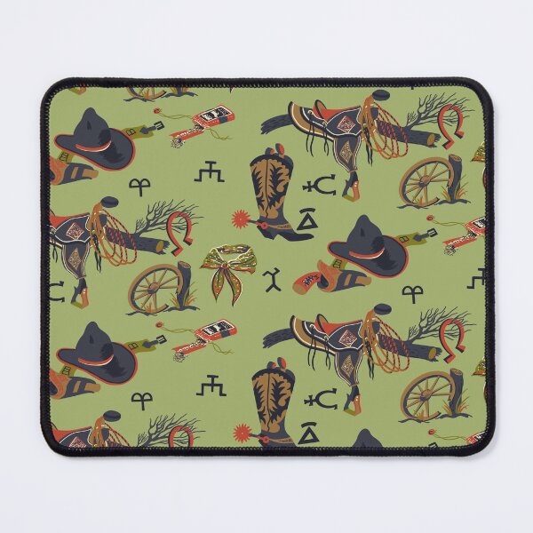 Item preview, Panhandle Slim Western Print in Green designed and sold by Raqilu Designs.