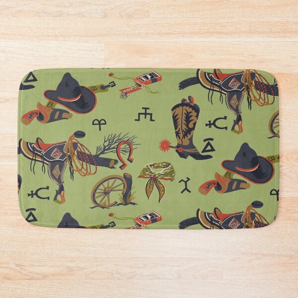 Item preview, Panhandle Slim Western Print in Green designed and sold by Raqilu Designs.