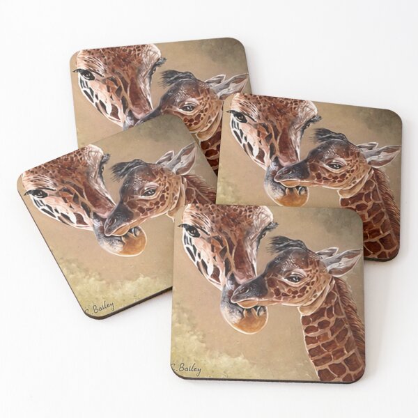 Item preview, Mother and Baby Giraffe designed and sold by cbfineartstudio.