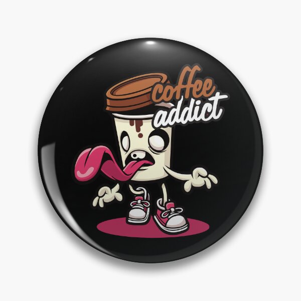 Item preview, Adorable Coffee Addict Cartoon Character designed and sold by StickerAndLove.