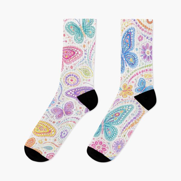 Item preview, Pastel Butterfly Garden Dot Art Pattern designed and sold by 0606PM.
