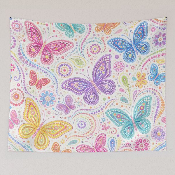 Item preview, Pastel Butterfly Garden Dot Art Pattern designed and sold by 0606PM.