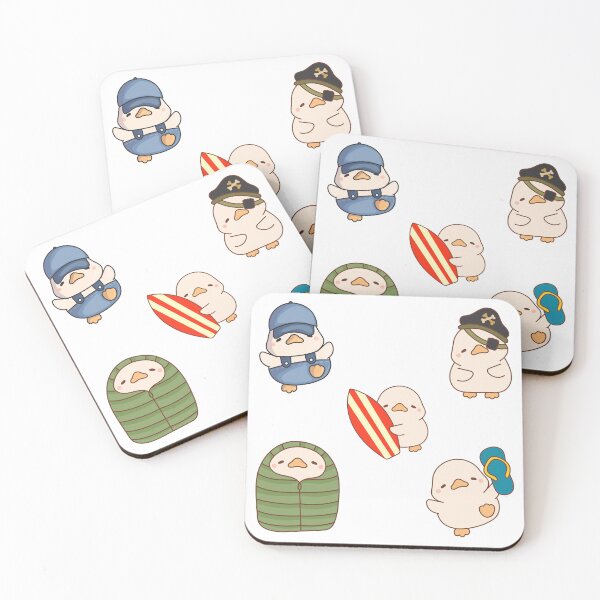 Artikelvorschau, Niedliches Enten-Sticker-Set | Kawaii-Enten, Vogel-Ästhetik-Sticker entworfen und verkauft von Art IN Pack.