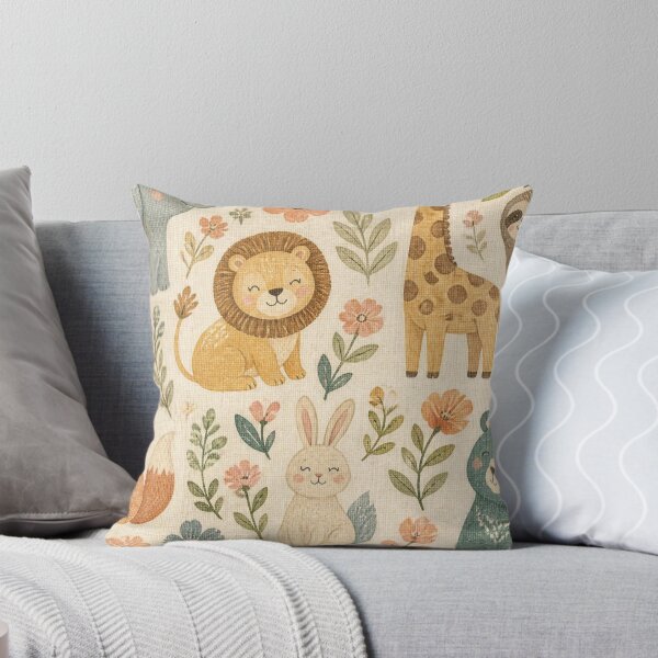 Item preview, Vintage Safari Animals | Cute Jungle Nursery Illustration Pattern designed and sold by My Gluten Free Life UK.