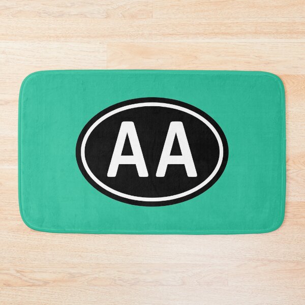 Item preview, AA Initials Monogram Oval White Letters designed and sold by Jeallan Designs.