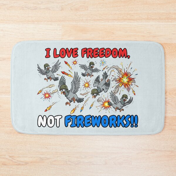 Item preview, 4th of July Pigeons - Love Freedom Not Fireworks designed and sold by Marlette LLC.