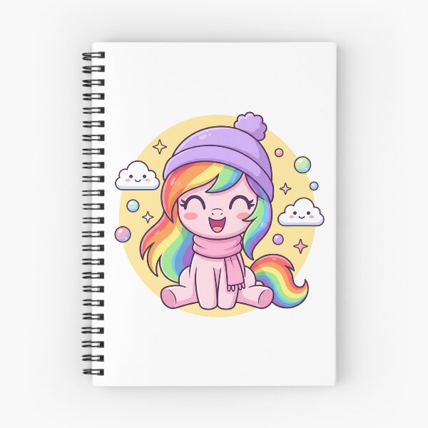 Item preview, Rainbow Joy Horse - Cute Kawaii Winter Scarf Filly designed and sold by CaliLuminos.