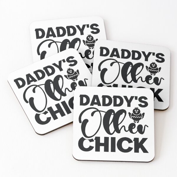 Item preview, Daddys Other Chick - Funny Cute Retro Kids Dad Quotes Cool Father Matching Family Toddler Baby Girl Gift Art designed and sold by FuzionRaptor.