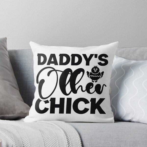 Item preview, Daddys Other Chick - Funny Cute Retro Kids Dad Quotes Cool Father Matching Family Toddler Baby Girl Gift Art designed and sold by FuzionRaptor.