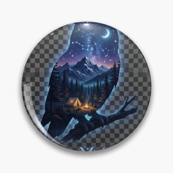 Item preview, Eyes of the Midnight Sky – Mystic Owl Silhouette Art designed and sold by MalinStyle.