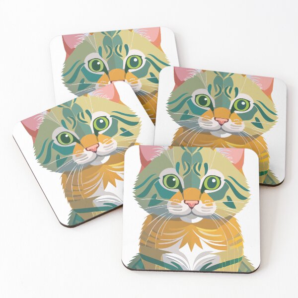Item preview, Colorful Geometric Tabby Cat Portrait designed and sold by NatalyCosta.