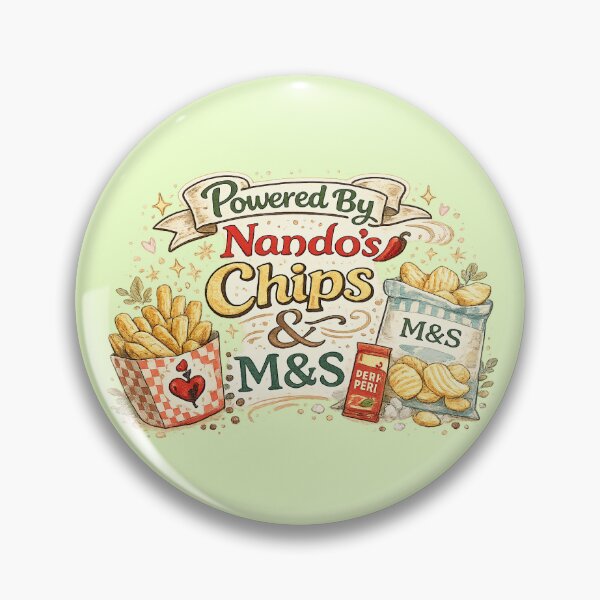 Item preview, Powered By Nando's Chips & M&S | Funny Gluten Free Foodie Design designed and sold by My Gluten Free Life UK.