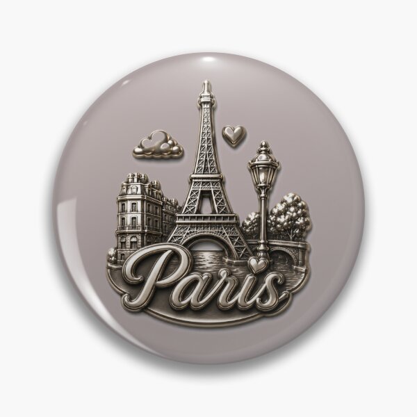 Item preview, Paris 3D Metallic Charm – Elegant Eiffel Tower Travel Sticker designed and sold by AstraDrip Studio.