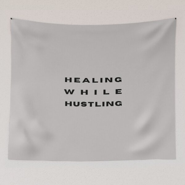 Item preview, Healing While Hustling – Black Minimal Quote designed and sold by alaa9898.