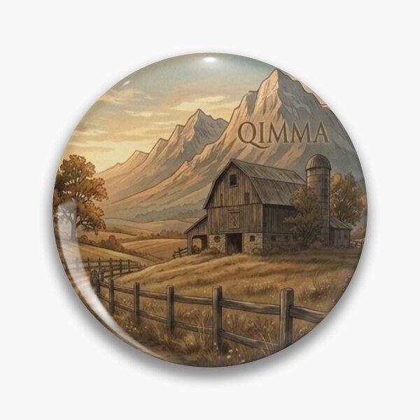 Item preview, Vintage Mountain Peak Rustic Cabin Landscape designed and sold by QIMMADesigns.