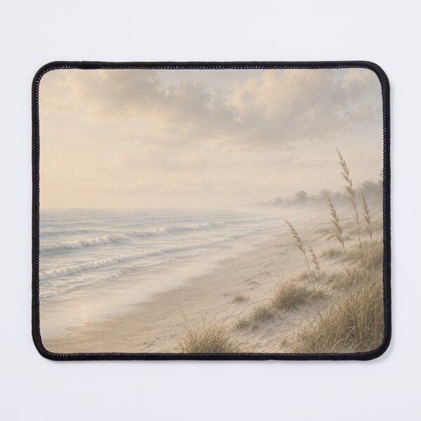 Item preview, Sea Mist | Serene Coastal Beach Painting designed and sold by TheSlowShore.