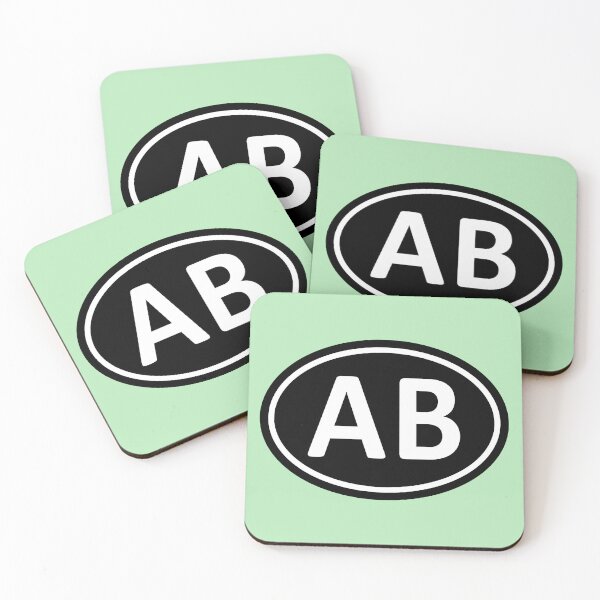 Artikelvorschau, AB Initialen Monogramm ovale weiße Buchstaben entworfen und verkauft von Jeallan Designs.