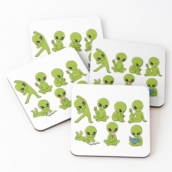 Item preview, Kawaii UFO Extraterrestrial Character Set designed and sold by phsycartwork.