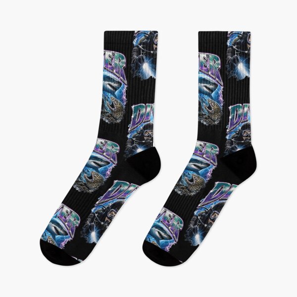 Item preview, Divers with shark and moray eel designed and sold by ReneMM.
