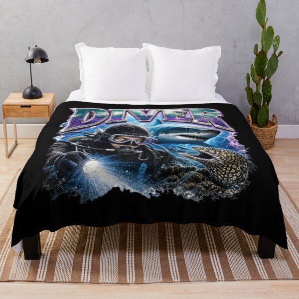 Item preview, Divers with shark and moray eel designed and sold by ReneMM.