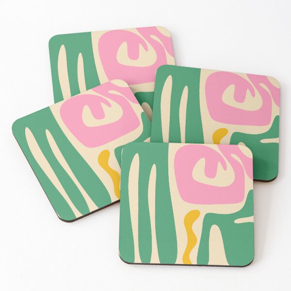 Item preview, Abstract Retro Colorful Kwaito Pattern in Green Pink Mustard designed and sold by kierkegaard.