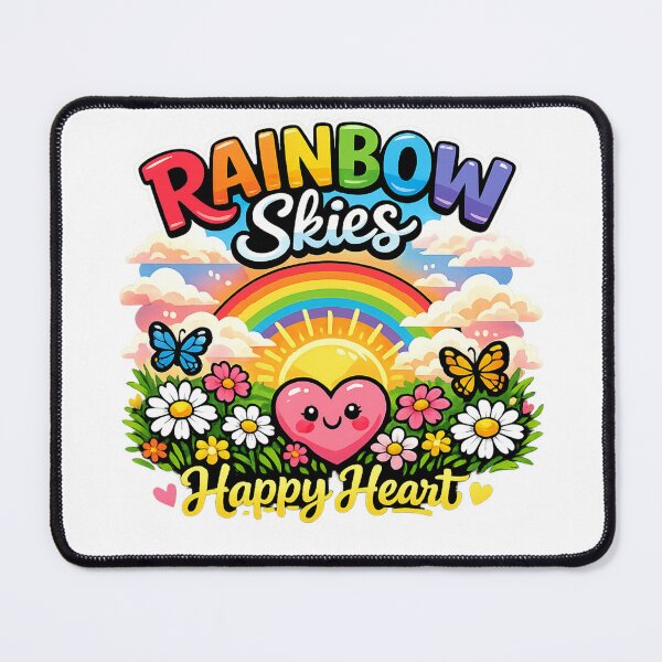 Item preview, Rainbow Skies Happy Heart  designed and sold by DPBTees70.
