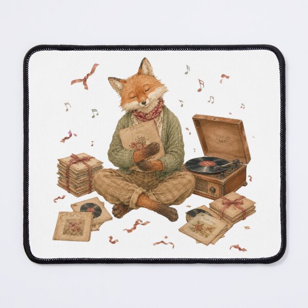 Item preview, Vintage Fox Vinyl Record Player Indie Music Aesthetic designed and sold by AQUILAKREO.