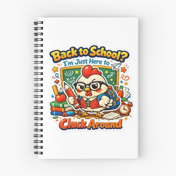 Item preview, Back to School Chicken Funny Teacher Student Cartoon  designed and sold by Chill Chicken Studio.