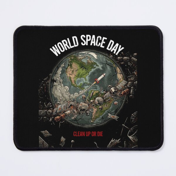 Item preview, World Space Day Clean Up or Die Space Debris Earth Graphic T-Shirt v2 designed and sold by DarylWelsh2024.