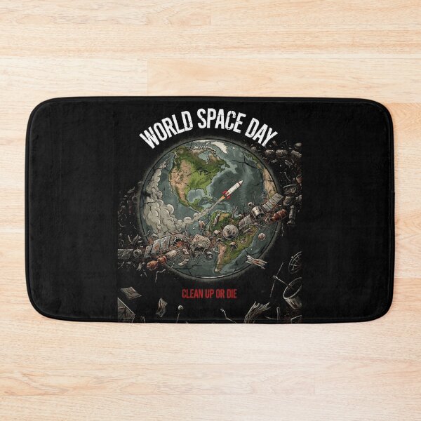 Item preview, World Space Day Clean Up or Die Space Debris Earth Graphic T-Shirt v2 designed and sold by DarylWelsh2024.