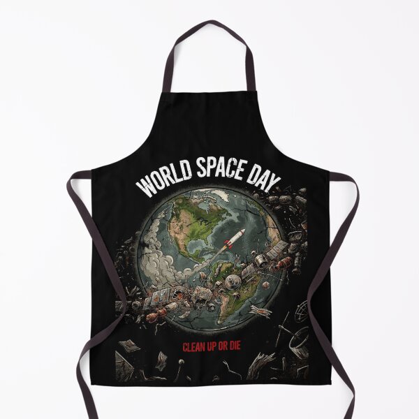 Item preview, World Space Day Clean Up or Die Space Debris Earth Graphic T-Shirt v2 designed and sold by DarylWelsh2024.