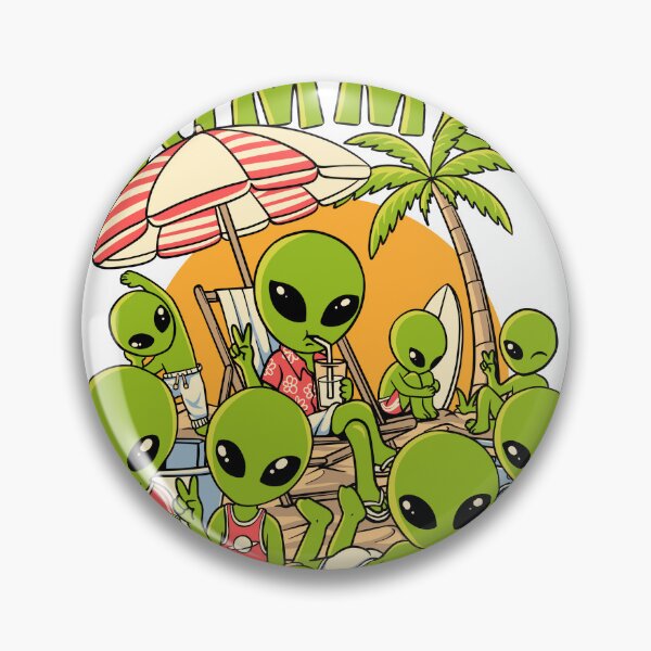 Item preview, Cute Alien Summer Vacation Graphic T-Shirt designed and sold by phsycartwork.