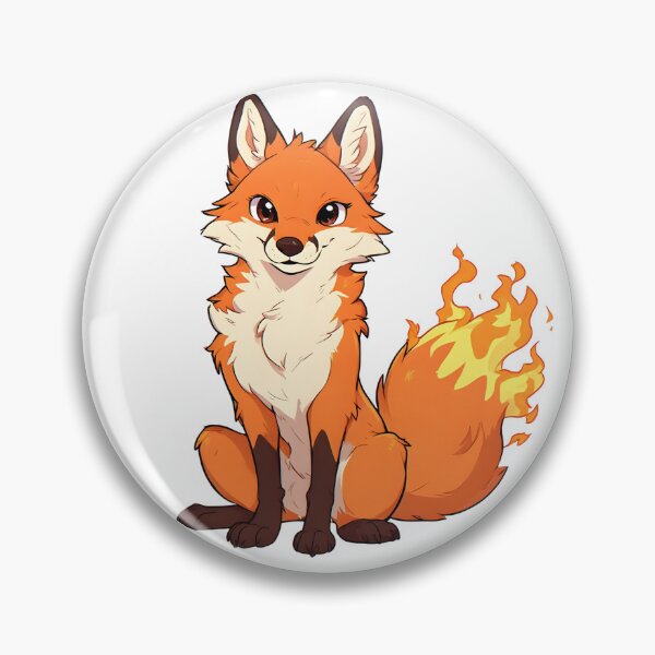 Item preview, Cute Fire-Tailed Fox Cartoon Illustration | Fantasy Woodland Animal Art designed and sold by Karolina’s Cozy Creations.