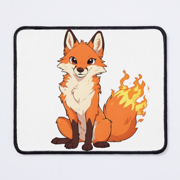 Item preview, Cute Fire-Tailed Fox Cartoon Illustration | Fantasy Woodland Animal Art designed and sold by Karolina’s Cozy Creations.