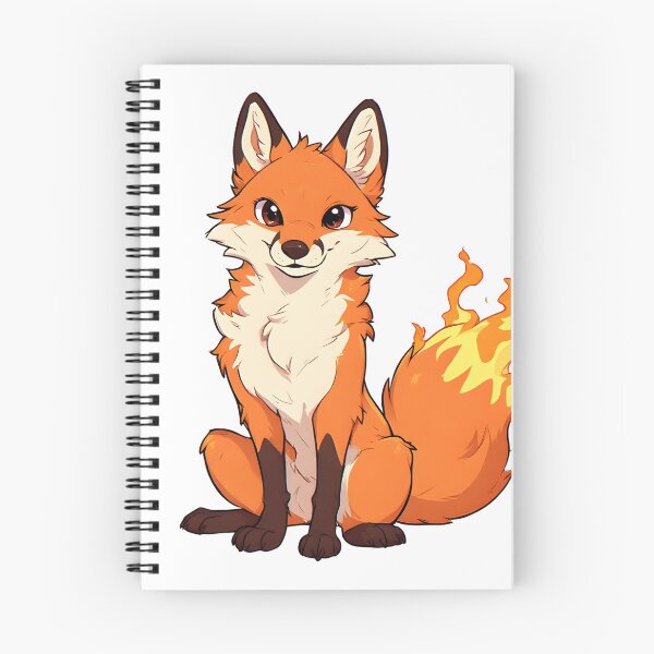 Item preview, Cute Fire-Tailed Fox Cartoon Illustration | Fantasy Woodland Animal Art designed and sold by Karolina’s Cozy Creations.
